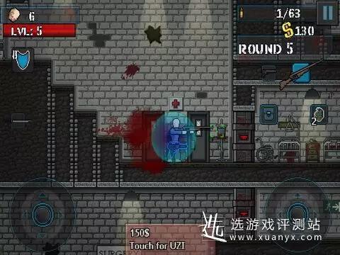 《射杀僵尸：重生》游戏具有街机风格的水平像素风格设计