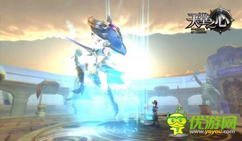《天堂之心》炫酷技能，真人跨服对战公会，妹纸武神等你来战
