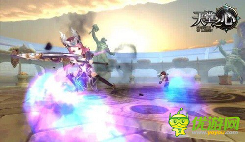 《天堂之心》炫酷技能，真人跨服对战公会，妹纸武神等你来战