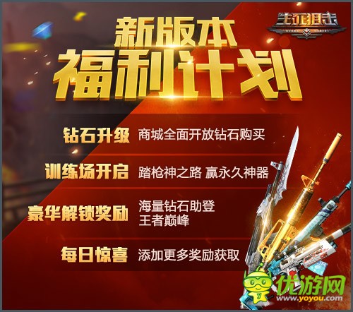 《生死狙击》全新版本福利计划来临，砖石可购买