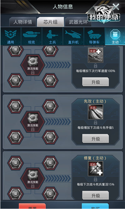 策略大作《我的使命》芯片构成的核心，激活提升强大的能力