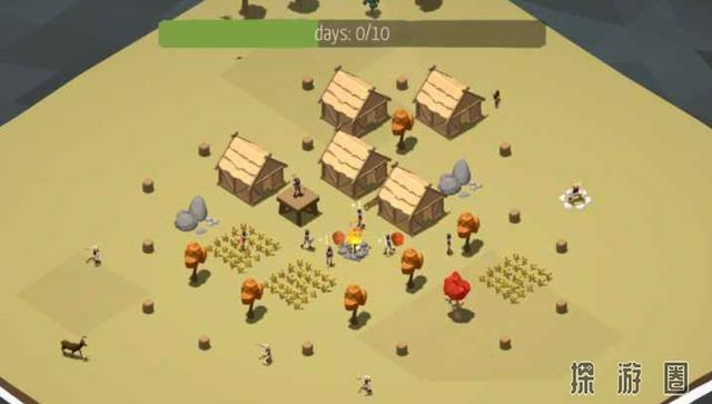 战略建设游戏《北欧海盗村》建立部落并保护村民免受敌人的攻击