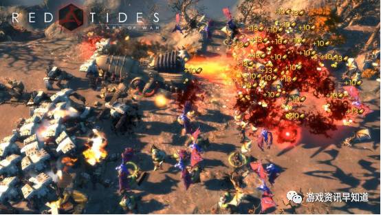 《战争艺术：赤潮》在同屏上有超过200个战斗单位在战斗，战争非常壮观