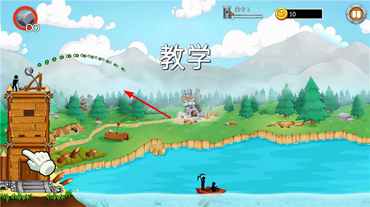 全新策略塔防类对战小游戏火柴人海上战争