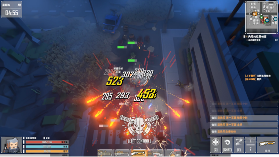 俯视射击游戏《基因特工》在战斗方面做得是十分出色