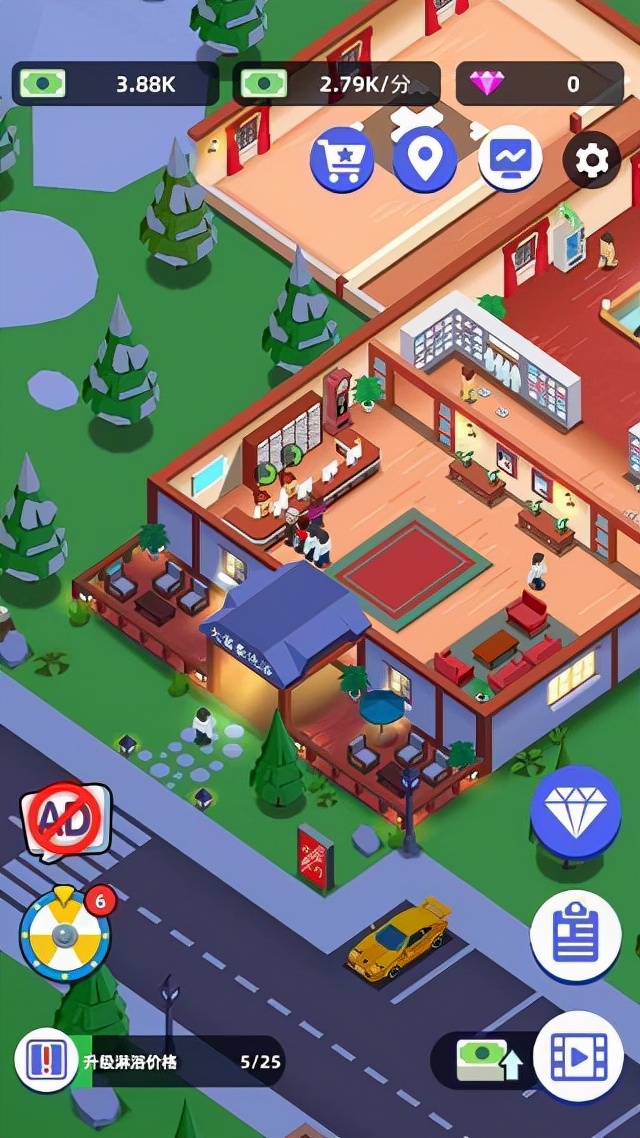 一款模拟经营类休闲游戏以洗澡按摩为题材，温泉大亨 