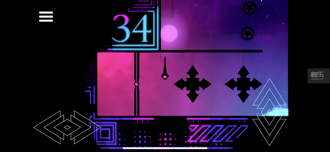 《iota.》中必须为每次弹跳找到正确位置，稍快或稍慢都可能失败