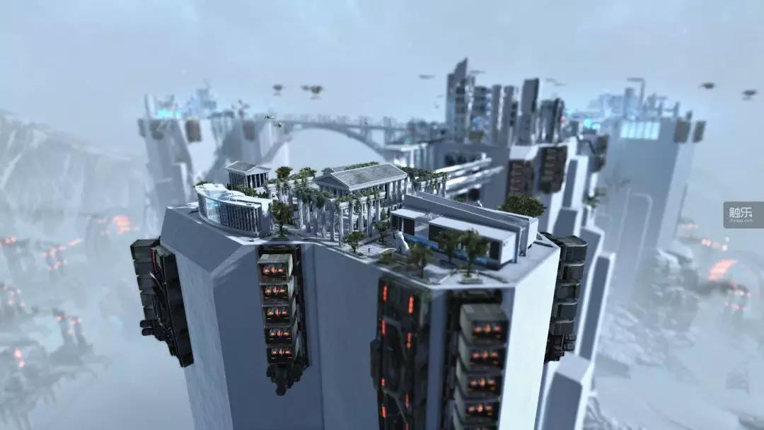 《悬崖帝国》中扮演返回地球的拓荒者，在地球上慢慢建造城市