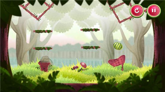 物理游戏《甜瓜大炮》有着益智性颇高的物理要素