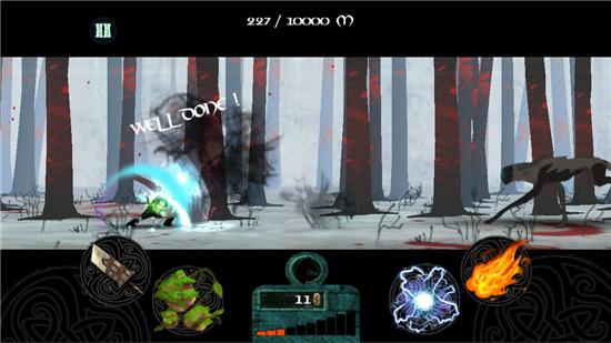 超级碉堡的酷跑游戏《黑暗守护者》把眼前的怪物全面消除