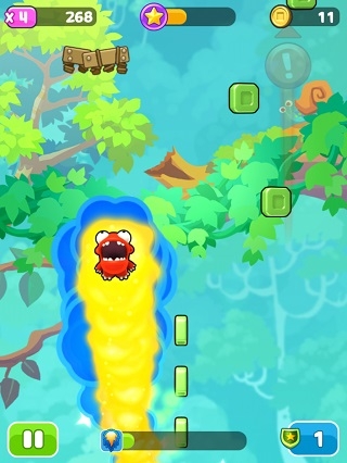 休闲敏捷跳跃类游戏《超级蹦蹦蹦2》新增了大量的新敌人和道具