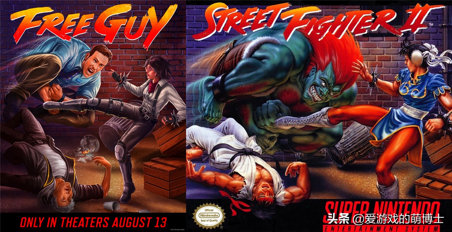 带大家看看《失控玩家》致敬经典游戏的八张宣传海报