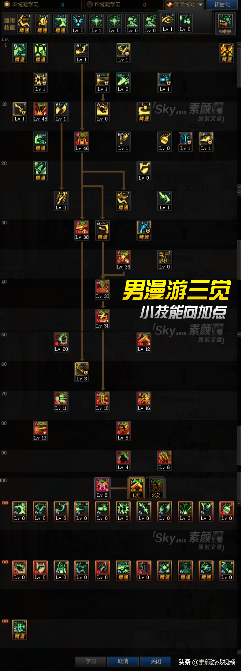 dnf男漫游加点（男漫游三觉加点分析）