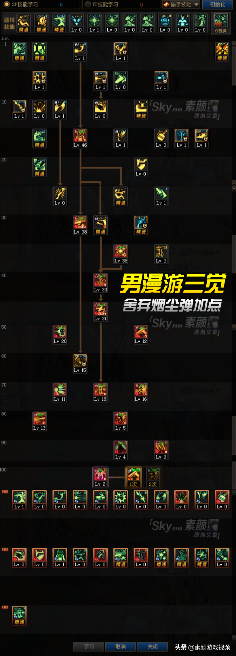 dnf男漫游加点（男漫游三觉加点分析）