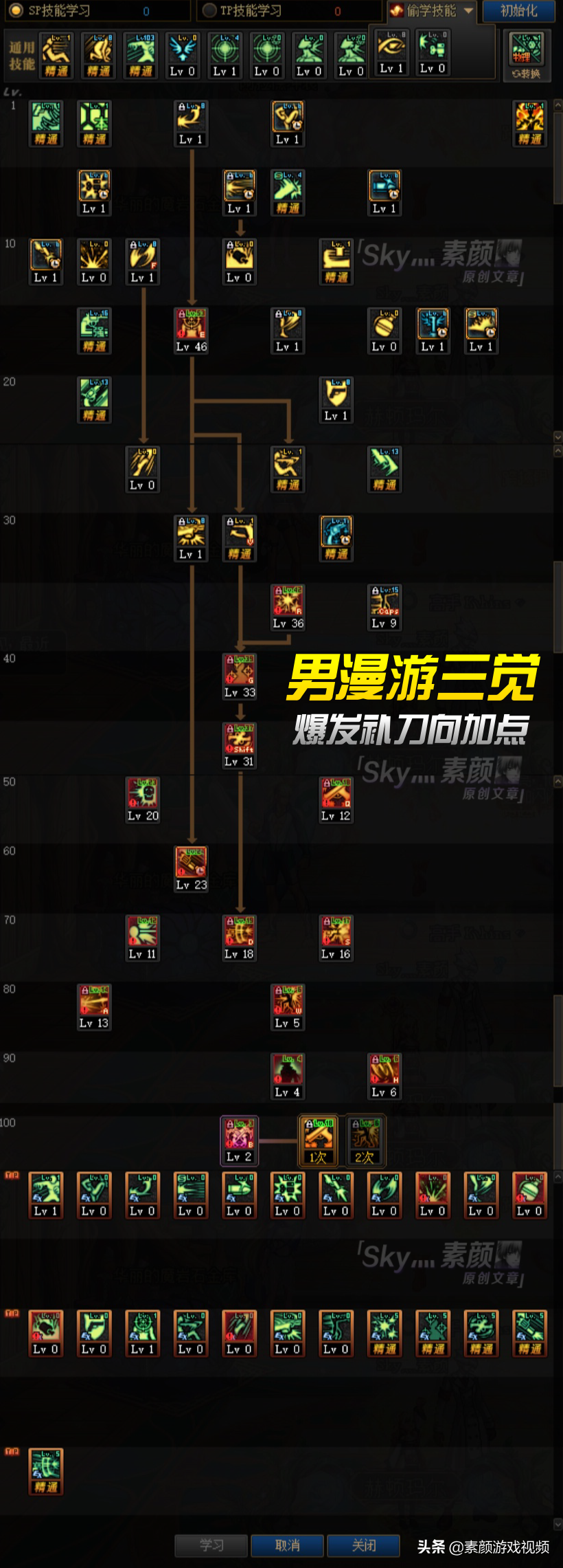 dnf男漫游加点（男漫游三觉加点分析）