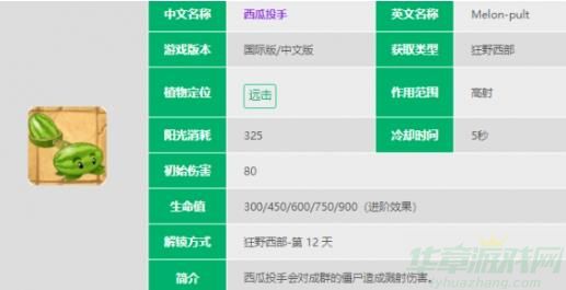 植物大战僵尸2西瓜投手属性介绍